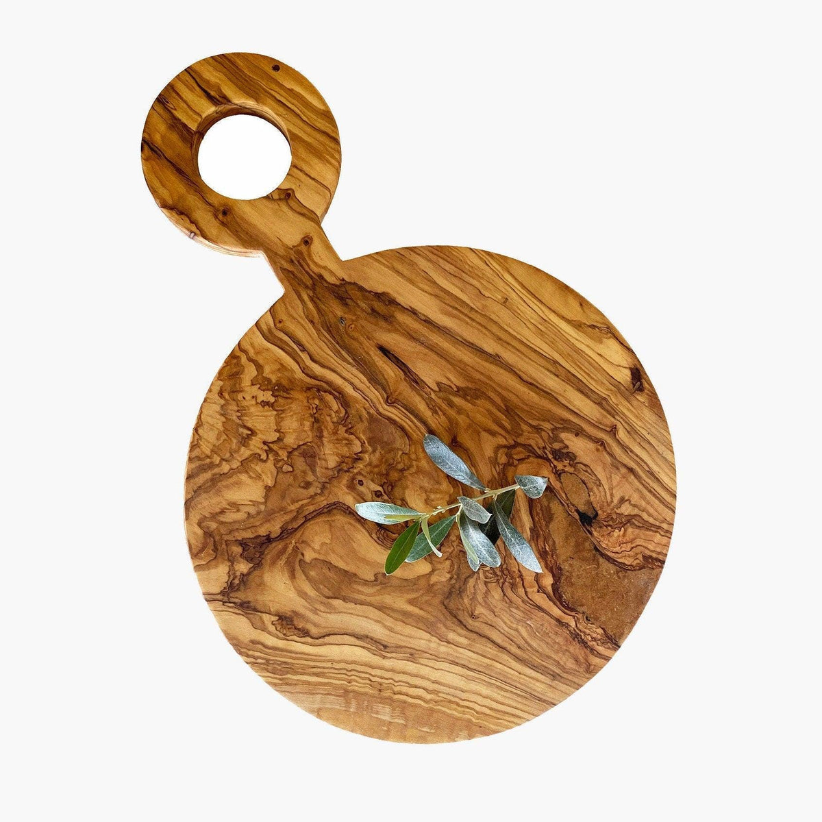 Modern Olive Wood Cutting Board, Unique Grain, Turkish Olive Oil Finish
