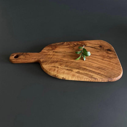 Personalized Solid Olive Wood Cutting Board, Rustic and Durable Kitchen Essential