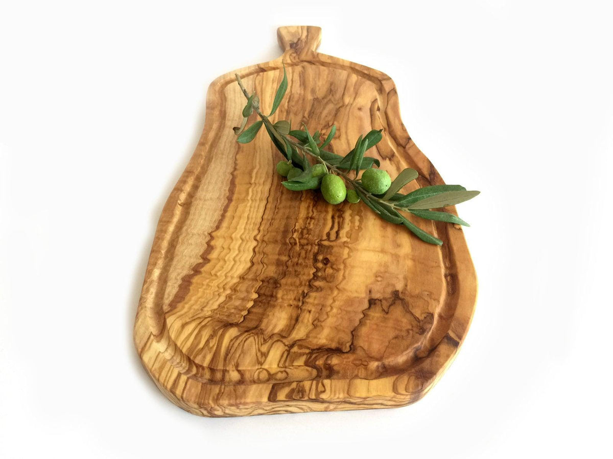 Olive Wood Steak Board, Unique Wooden Cutting Board,