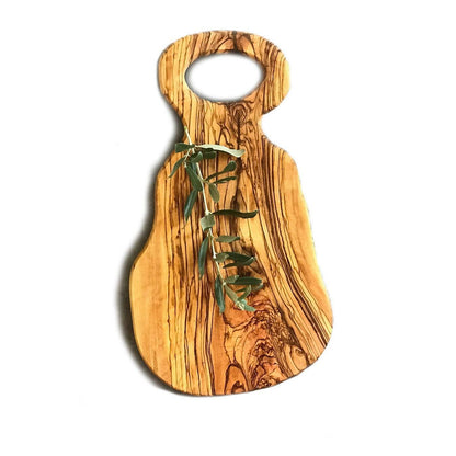 Modern Olive Wood Cutting Board, Turkish Aegean Olive Oil Finish