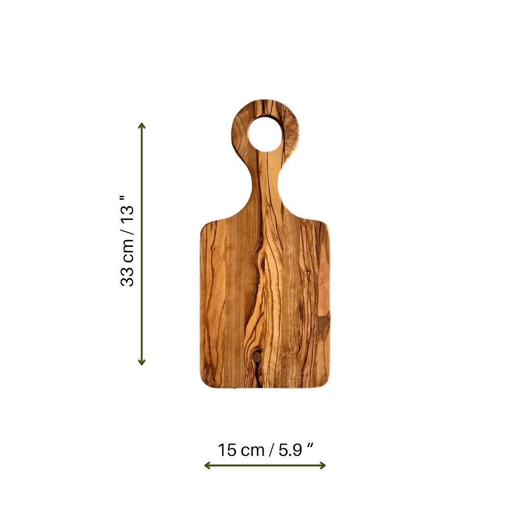 Olive Wood Customizable Cutting Board with Handle