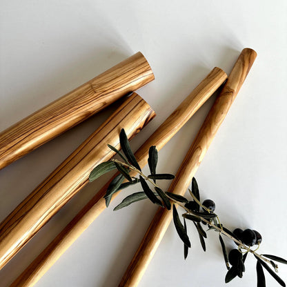 Handcrafted Olive Wood Mattarello - Handmade Rolling Pin - Unique Kitchen Utensil