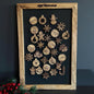 Olive Wood Magnet Display Stand – Magnet Display Board - Wooden Frame for Christmas Magnets
