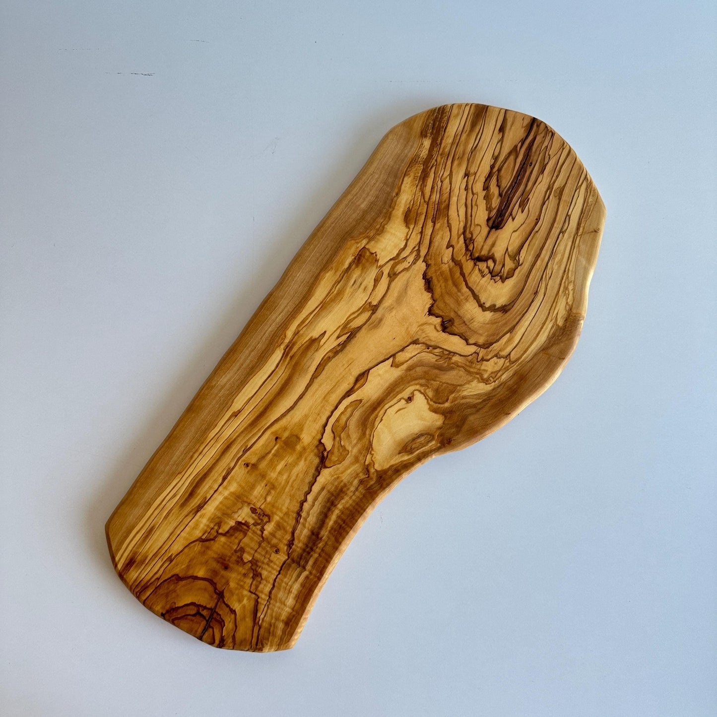 Natural Form Olive Wood Cutting Board, Wooden Live Edge Cutting Board, Rustic Cutting Board, Authentic Wooden Board