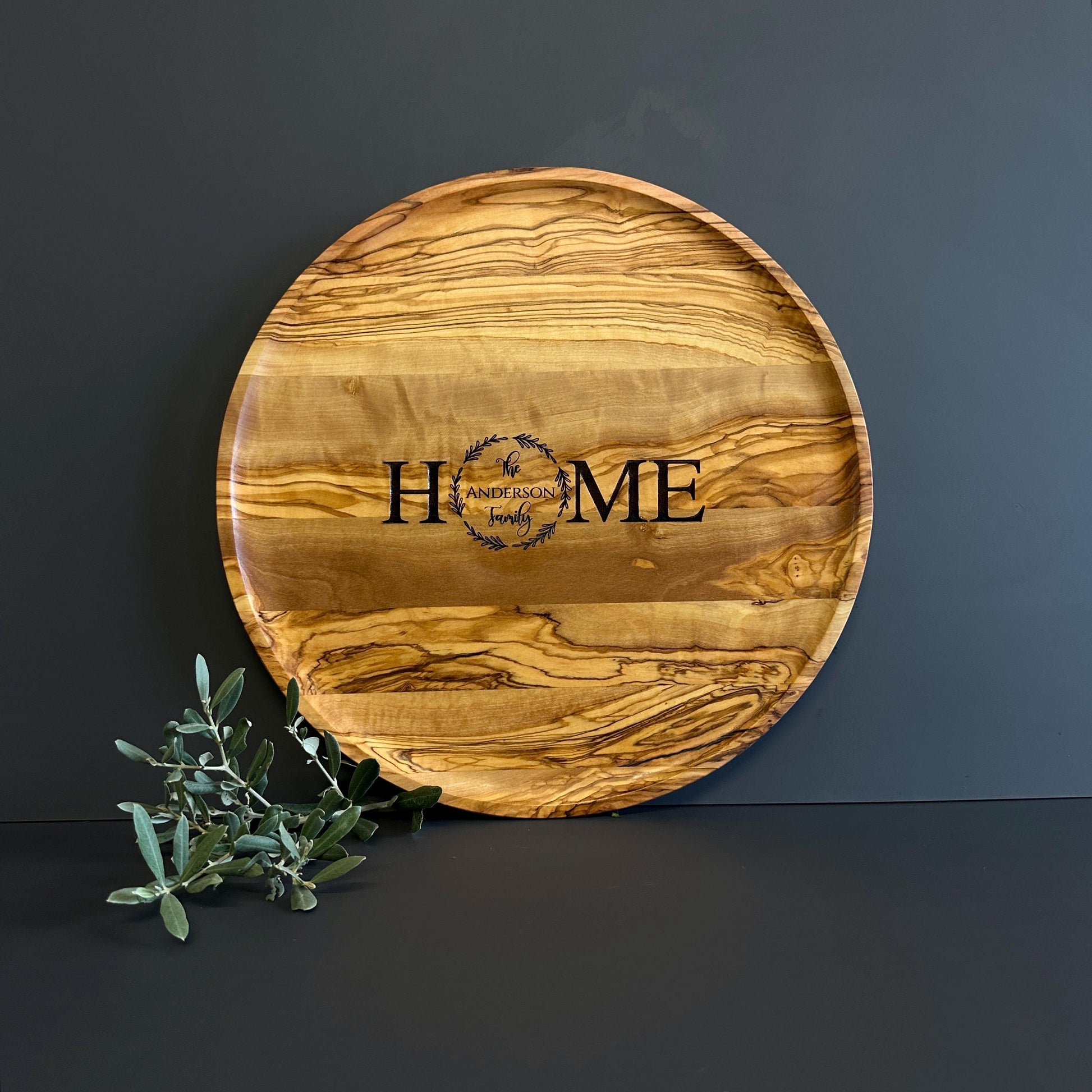 Olive Wood Round Tray, Olive Wood Tray, Coffee Table Tray, Authentic Tea Tray, Luxurious Tea Tray, High Quality Wooden Tray