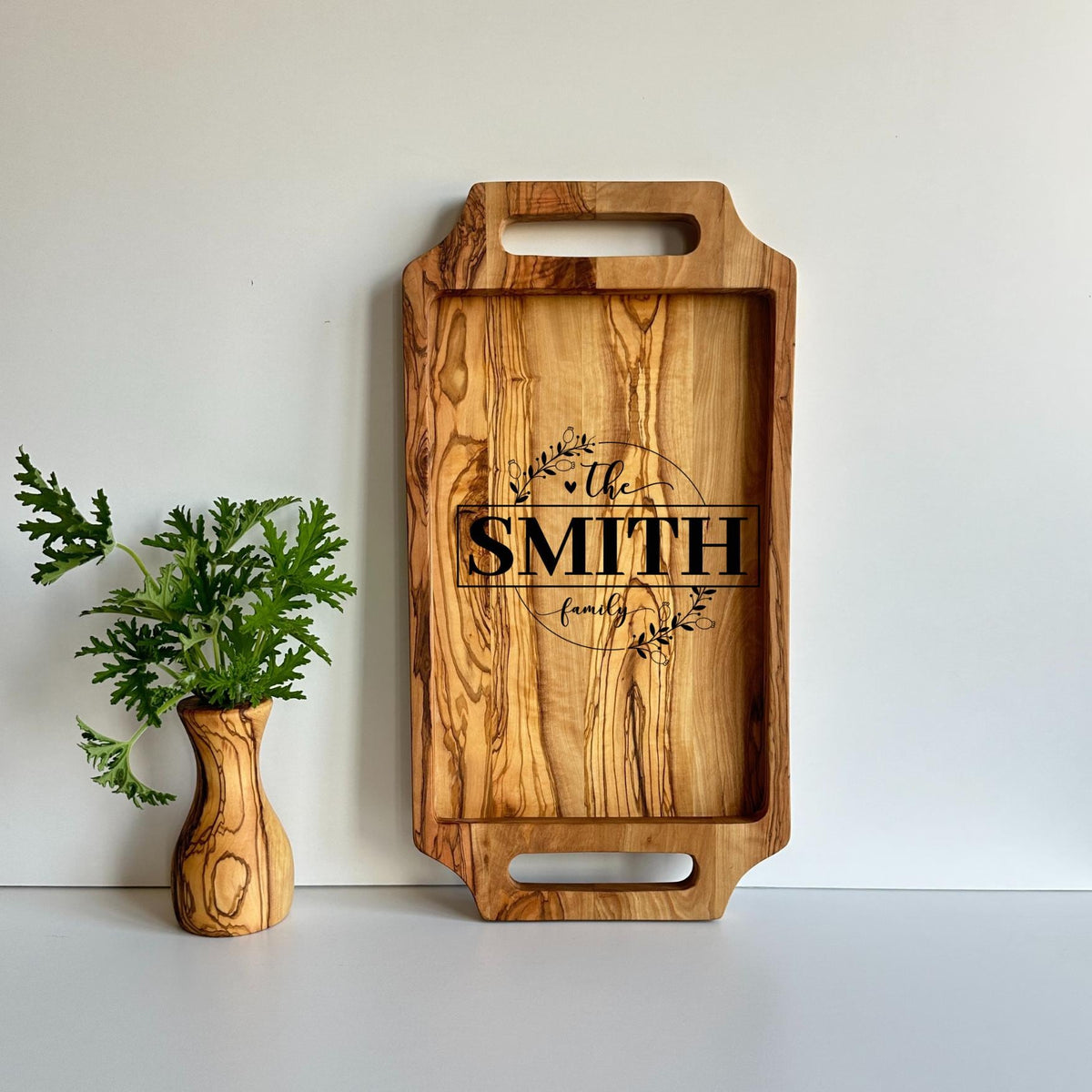 Personalized Olive Wood Tea / Coffee Tray, Authentic Wooden Tray, Authentic Tea Tray, Natural Wood Tea Tray, Luxurious Tea Tray