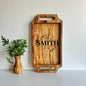 Personalized Olive Wood Tea / Coffee Tray, Authentic Wooden Tray, Authentic Tea Tray, Natural Wood Tea Tray, Luxurious Tea Tray