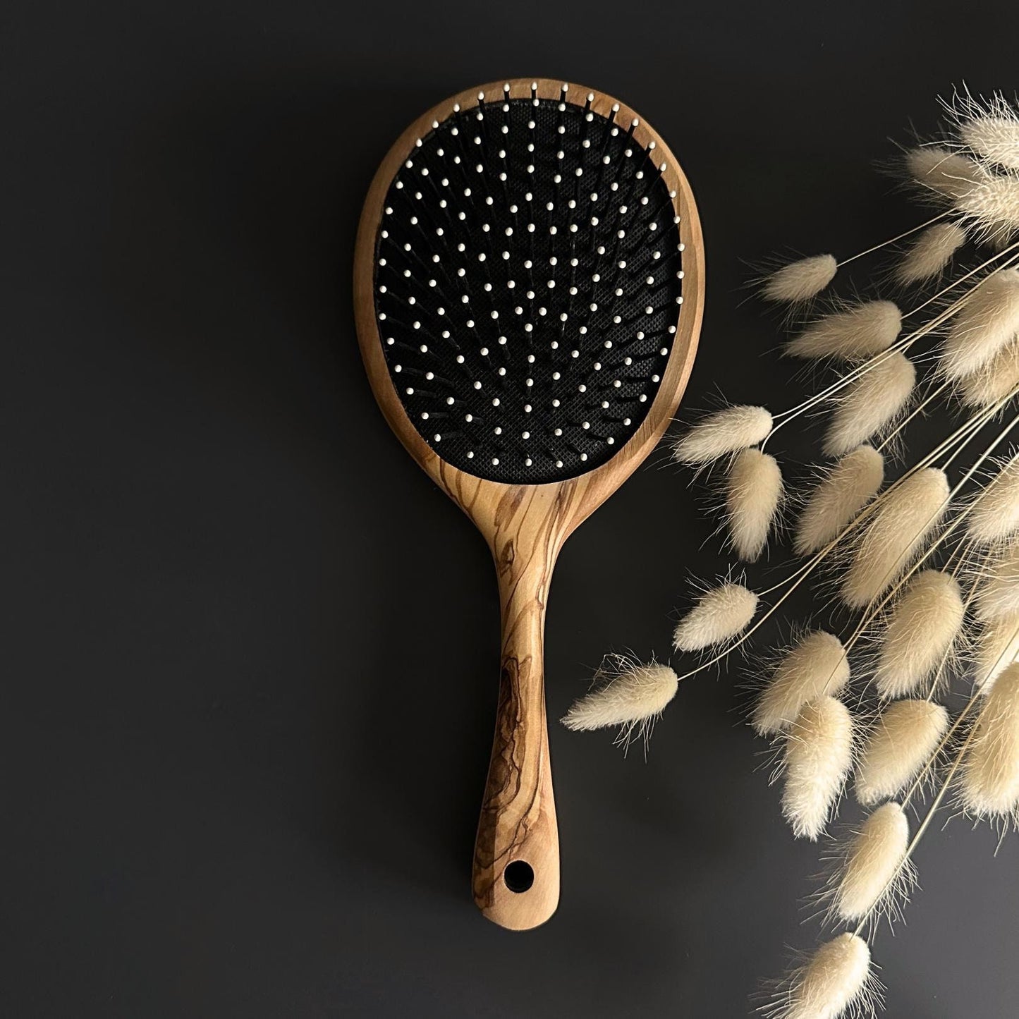 wooden hairbrush, olive wood hair brush