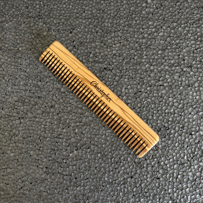 Personalized Olive Wood Beard Comb, Handmade Pocket Hair Comb