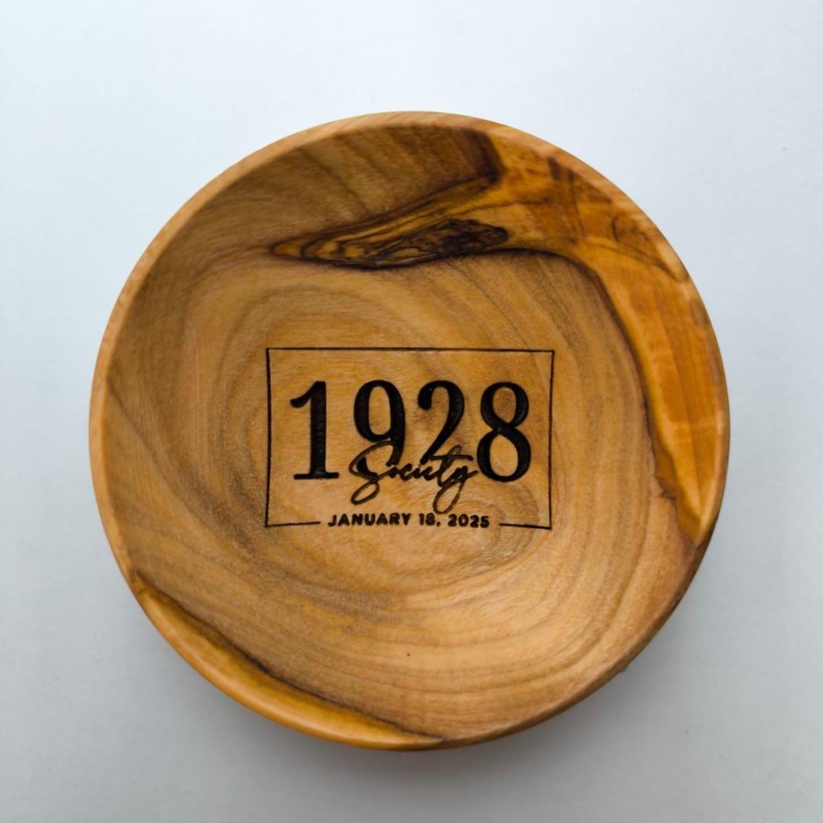 Engraved Olive Wood Mini Dishes | Corporate Gifts, Wedding Favors