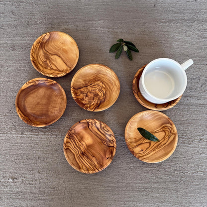 Personalized Olive Wood Coaster | Custom Engraved Snack Dish