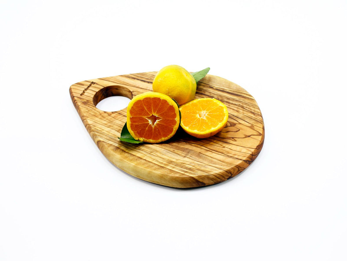 Handmade Olive Wood Serving Board, Natural Grain Cheese Board