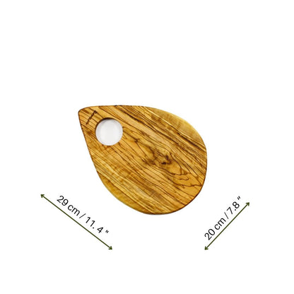 Handmade Olive Wood Serving Board, Natural Grain Cheese Board