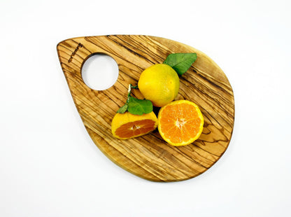 Handmade Olive Wood Serving Board, Natural Grain Cheese Board