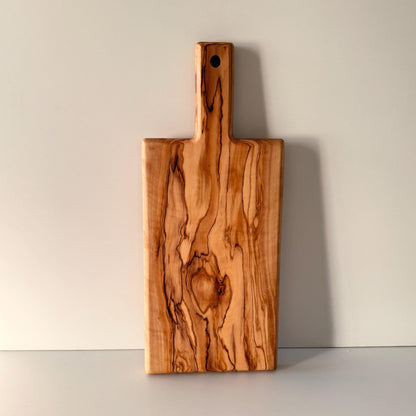 Olive Wood Cutting Board with Handle | Turkish Kitchen Decor
