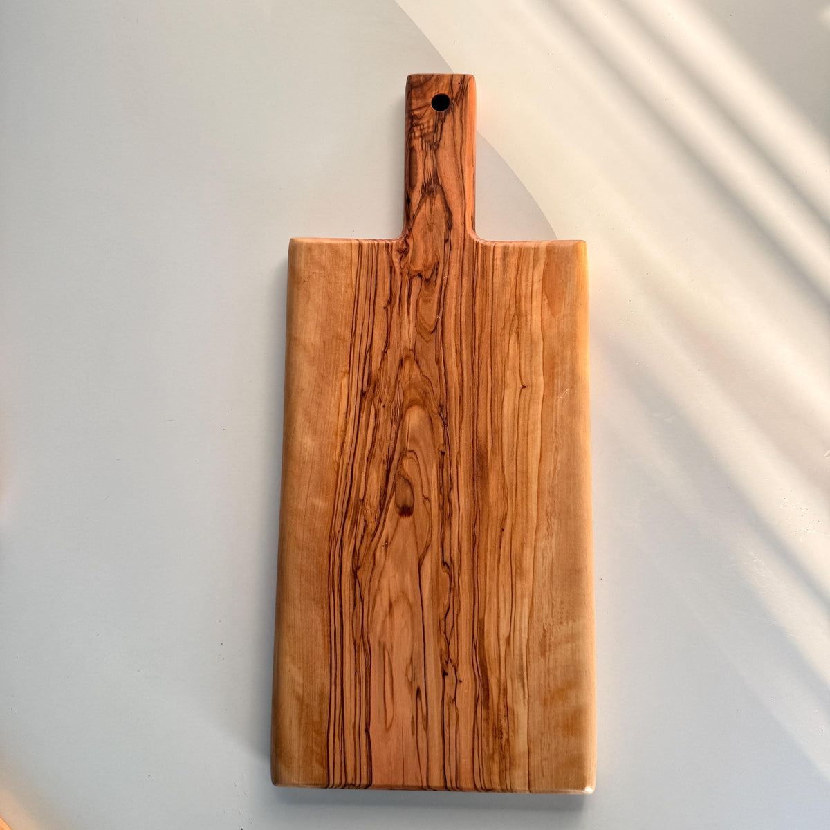 Olive Wood Cutting Board with Handle | Turkish Kitchen Decor