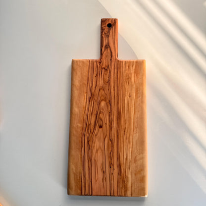 Olive Wood Cutting Board with Handle | Turkish Kitchen Decor