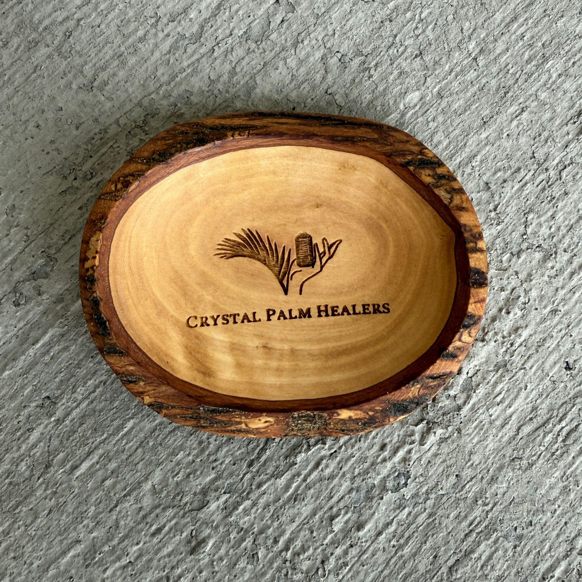 Logo Engraved Olive Wood Mini Dishes | Rustic Wedding Favors