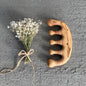 Handmade Olive Wood Gua Sha Comb | Lymphatic Drainage Massage Tool