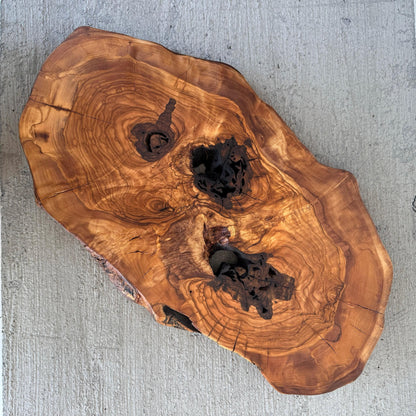Handcrafted Olive Wood Charcuterie Board – Organic Rustic Serving Platter