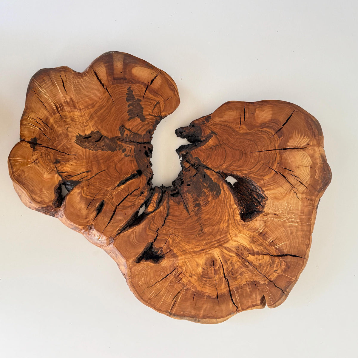 Handcrafted Olive Wood Charcuterie Board – Organic Rustic Serving Platter