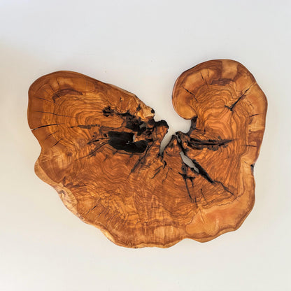 Handcrafted Olive Wood Charcuterie Board – Organic Rustic Serving Platter