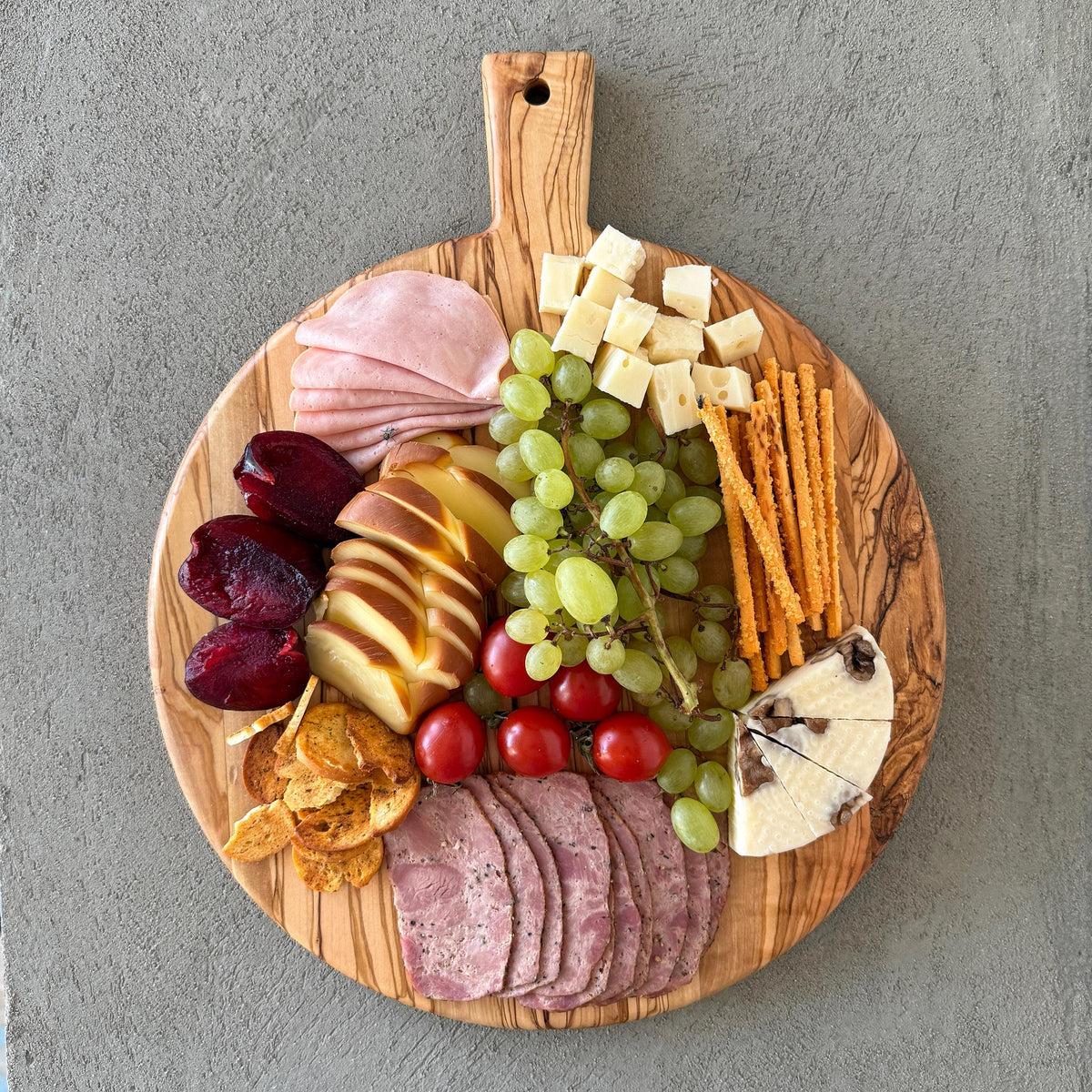 Personalized Handcrafted Olive Wood Pizza Charcuterie Cheese Board