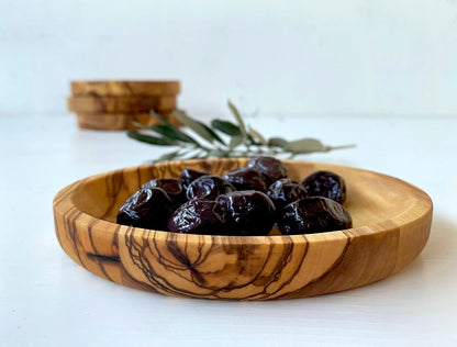 Handcrafted Olive Wood Oval Snack Plate | Natural Serving Dish for Appetizers, Nuts, and Sweets