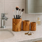 Natural Olive Wood Organizer Set – Desk, Bathroom & Makeup Storage
