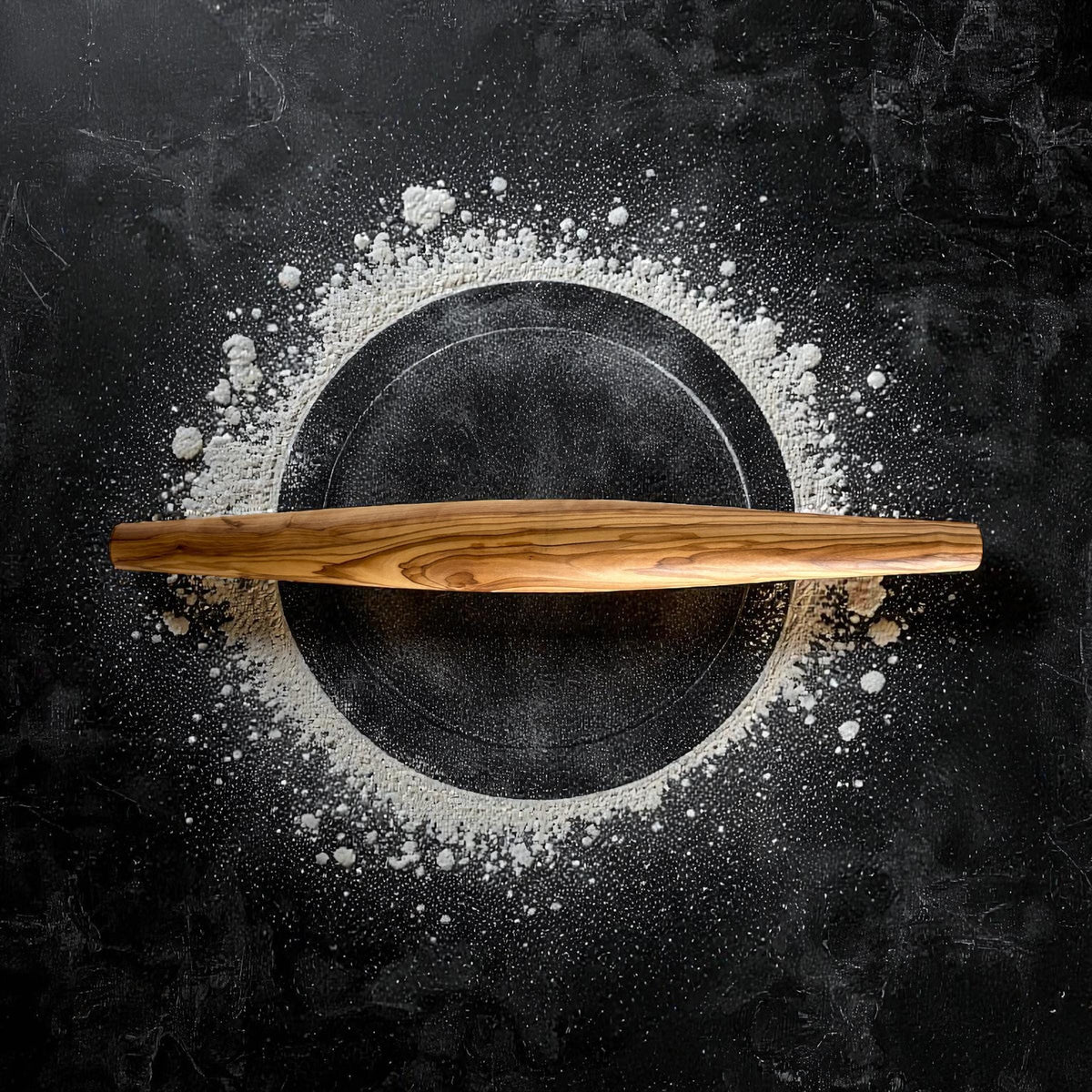 Handmade Olive Wood French Rolling Pin – Tapered Dough Roller (40cm)