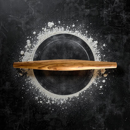 Handmade Olive Wood French Rolling Pin – Tapered Dough Roller (40cm)