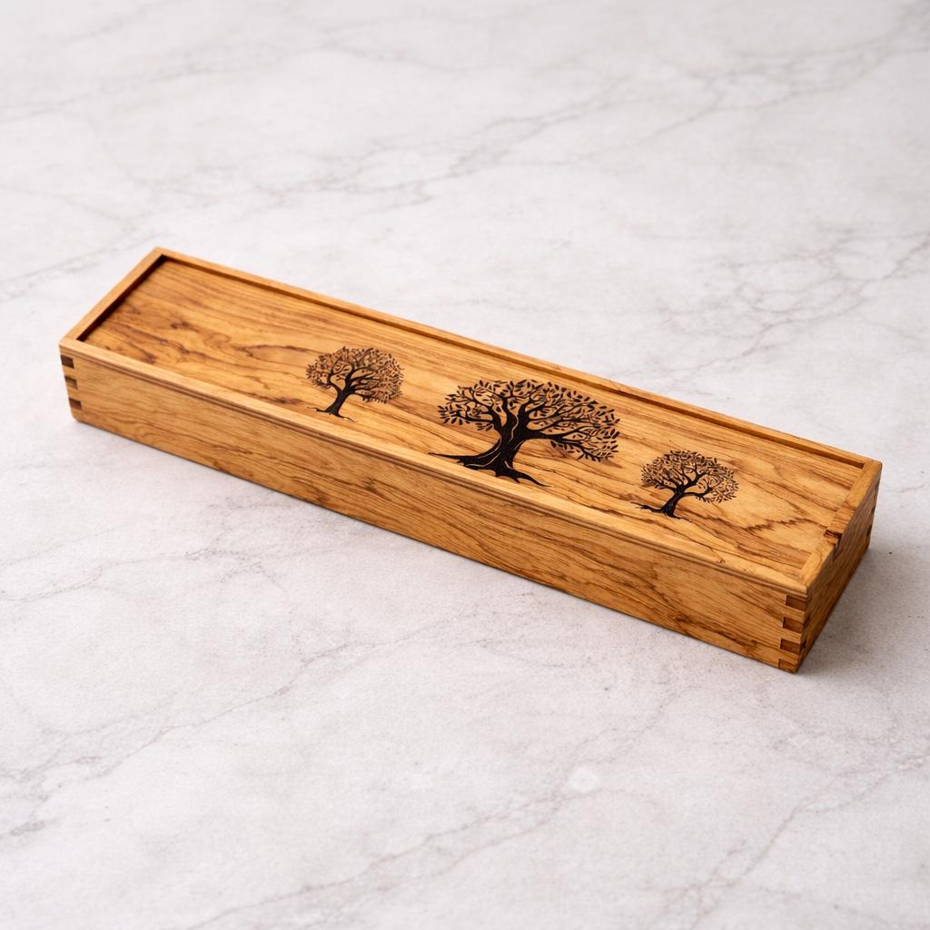 Handmade Olive Wood Jewelry & Watch Storage Box | Natural Gift Box
