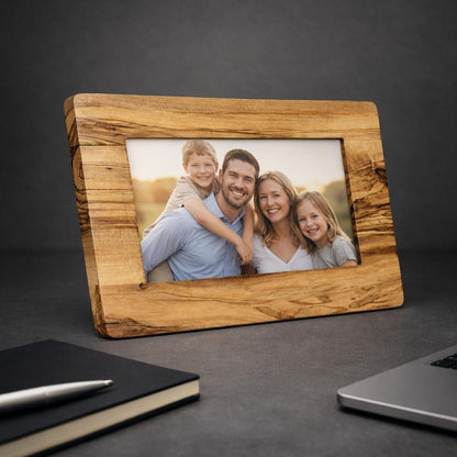 Olive Wood Photo Frame – Handcrafted, Dual Orientation (Vertical & Horizontal)
