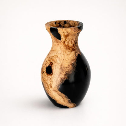 Olive Wood Epoxy Vase – Handcrafted Natural Wood Art Home Decor