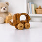 Handmade Olive Wood Elephant Toy, Chemical-Free Vegan Gift
