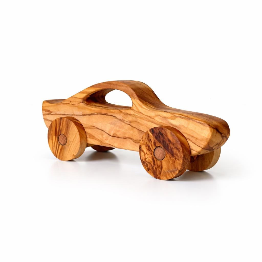 Olive Wood Toy Car, Natural Eco-Friendly Play