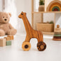 Handmade Olive Wood Giraffe Toy, Organic Wooden Toy