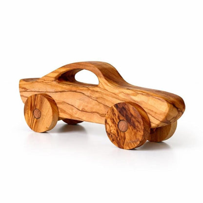 Olive Wood Montessori Push Toy, Eco-Friendly Baby Shower Gift