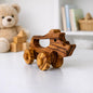 Personalized Olive Wood Toy Rhino, Natural Safe Baby Toy