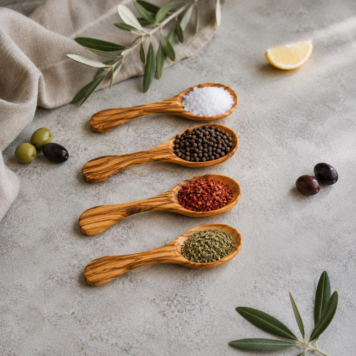 Handcrafted Olive Wood Measuring Spoon