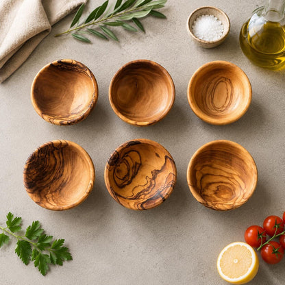 Olive Wood Mini Bowls | Christmas Dishes