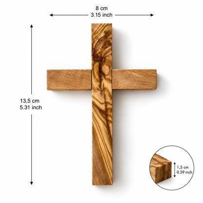 Wholesale Handmade Olive Wood Cross – Wooden Christian Cross – Rustic Christmas Gift – Religious Gift – Bulk Olive Wood Cross