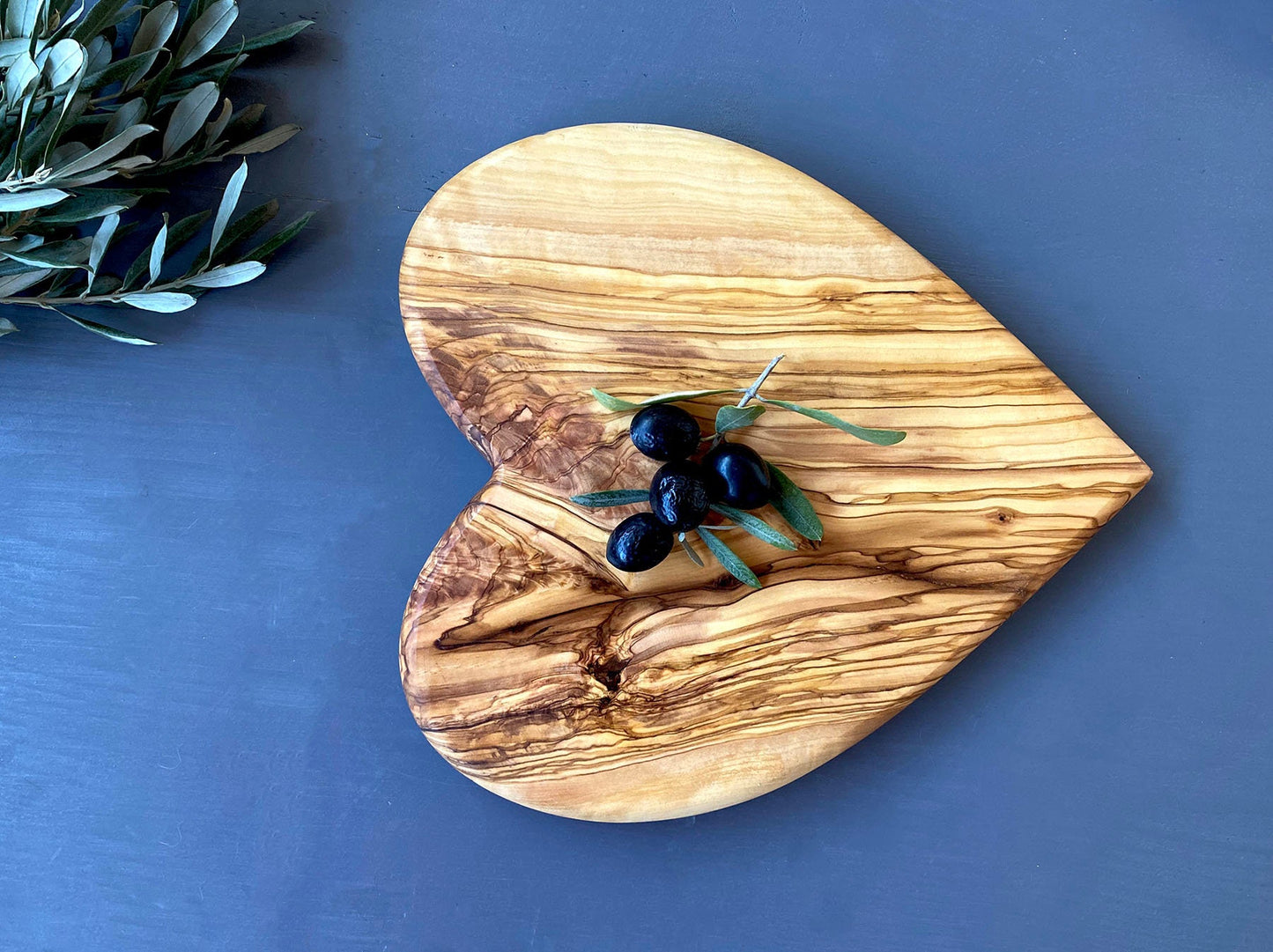 Heart Shaped Olive Wood Boards, Wooden Valentine's Day Gifts