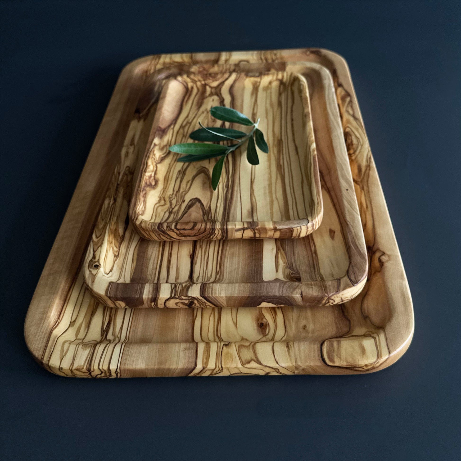 Olive Wood Serving Tray, Handmade Olive Wood Tray